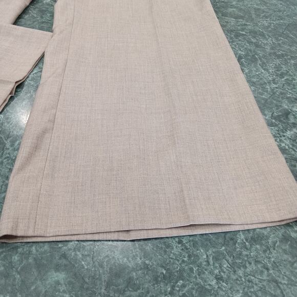 Isaac Mizrahi Dress Pants Womens 14 Brown Wool Blend Woven Straight Leg Career - Picture 2 of 12